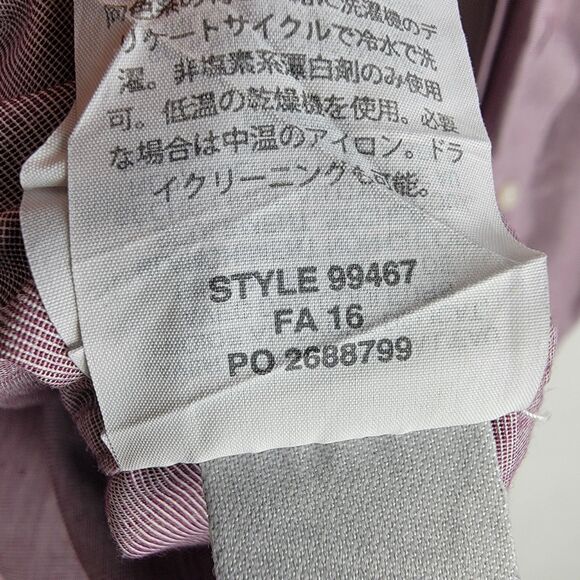 J Crew 120s 2 Ply Mens Size Small Ludlow Dress Shirt Spread Collar Career Work - Picture 8 of 10